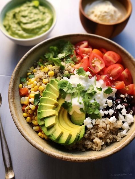 Baja Bowl Panera, Panera Baja Grain Bowl Recipe, Plantstrong Recipes, Baja Bowl, Buddy Bowl, Grain Bowl Recipe, Cilantro Lime Vinaigrette, Bowls Recipes, Lunch Bowls