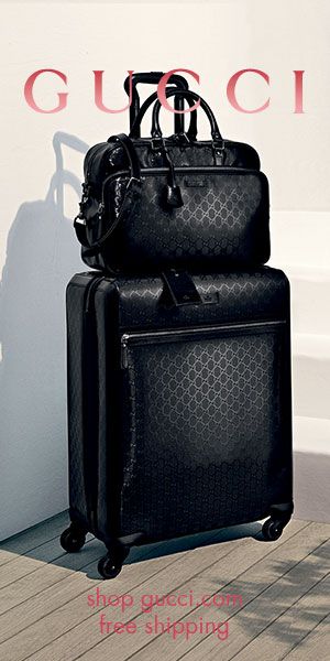 GUCCI® Four Wheel Trolley Suitcase Gucci Travel Luggage, Designer Luggage Sets, Gucci Suitcase, Designer Suitcase, Gucci Luggage, Gucci Travel, Travel Luggage Suitcases, Luxury Luggage, Cute Luggage