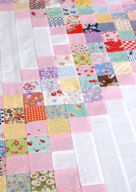 MessyJesse - a quilt blog by Jessie Fincham: Scrappy Irish Chain Quilt Pattern Scrappy Irish Chain Quilt, Scrappy Irish Chain, Irish Chain Quilt Pattern, Irish Quilt, Postage Stamp Quilt, Irish Chain Quilt, Scrappy Quilts, Free Quilting, Quilt Block Patterns