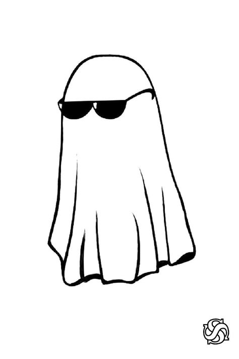 How To Draw Ghosts, Simple Ghost Drawing, Doodles Ghost, Ghost Drawings, Spooky Drawings, Ghosts Series, Japanese Tattoo Words, Cute Halloween Drawings, Coffee Cup Drawing