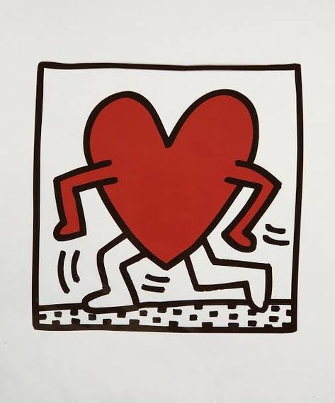 Keith Haring Art, Haring Art, School Of Visual Arts, Keith Haring, Heart Art, Banksy, High Quality Art Prints, Vintage Prints, Find Art