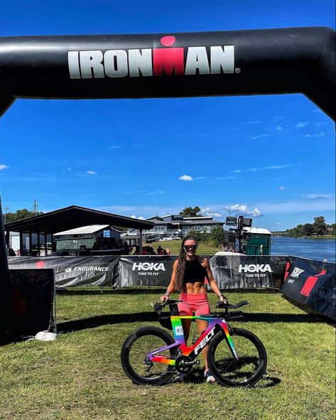 Repost @amandakenny87 - I’m racked and ready to race! 🙌 Ironman 70.3 Augusta is happening, my 3rd time racing this 70.3 in Augusta and my 13th Ironman event 🏅Send some prayers and good luck my way if you can! 🙏🍀 #ironman703augusta #703augusta #halfironman Ironman 70.3, Ironman Race, Ironman Triathlon Training, Iron Man Race, Half Ironman, 5k Race, Iron Woman, Ready To Race, Sporty Girl