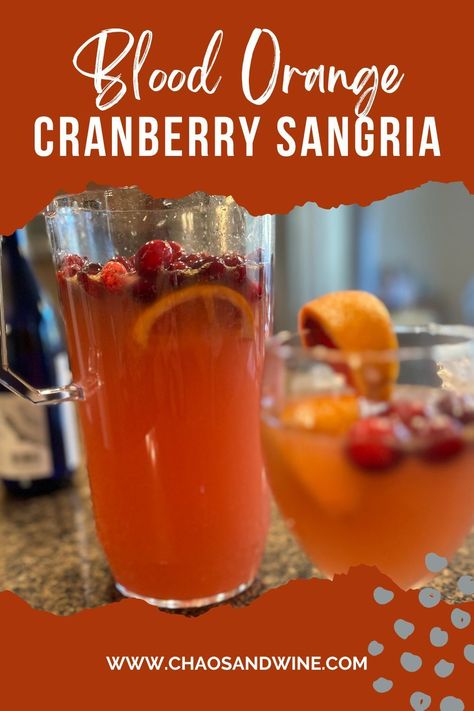 Blood Orange Sangria, Orange Sangria, Cranberry Sangria, Cranberry Wine, Kid Friendly Drinks, Wine Sangria, Wine Spritzer, Fresh Squeezed Lemonade, Healthy Low Calorie Meals