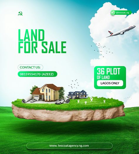 Land For Sale Flyer Design, Property Poster, Estate Flyer Design, Photoshop Tutorial Typography, Real Estate Marketing Design, Flyer Design Layout, Graphic Design Images, Real Estates Design, Creative Advertising Design