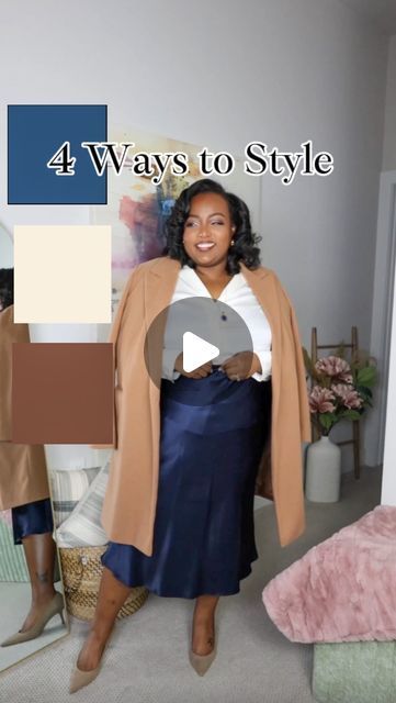 Tinsaye | Petite Plus Style on Instagram: "A fun way to get more wear out of your pieces is to challenge yourself to style them in different ways. With this color palette challenge I chose some neutrals to start with & see how many looks I could pull together for the week. Which one is your fav? Try this challenge out the next time you’re feeling a style rut coming on. Pick 2-3 colors and put together as many outfits using the pieces you already own as you can! #styleguide #howtostyle #waystowear #classicfashion #classicstyle #workwear #plussizeoutfit #pintereststyle" Palette Challenge, Plus Style, Style Rut, Many Outfits, Color Palette Challenge, Challenge Yourself, Classy Casual Outfits, Classy Casual, Challenge Me