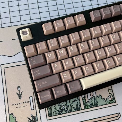 "Time to style up your favorite mechanical keyboard and upgrade your everyday typing and gaming experience. Our keycap sets make keyboarding more pleasant and smooth, with aesthetic design and top-notch quality. ★ Product Content ★ ◇ Keycap set (142 keys, key puller included) ◇ Add-on novelty bear keycap option ◇ Keyboard NOT included ★ Spec ◇ Language: English ◇ Profile: Curved Cherry (sculptured, low-height) ◇ Material: PBT, dye-sub printed ★ Compatibility ★ ◇ Layout: ANSI, ISO, Alice ◇ Size: Keyboard Decal, Keycap Set, Key Caps, Bear Cub, Gaming Room Setup, Computer Setup, Pc Setup, Game Room Design, Bear Cubs