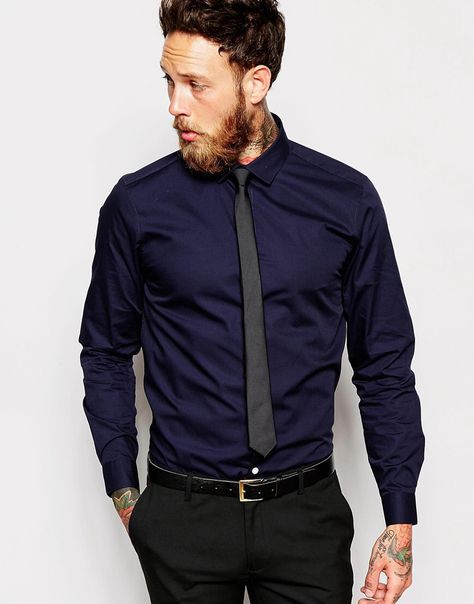 Navy Blue Shirt Outfit, Blue Shirt Outfit Men, Dark Blue Dress Shirt, Black Suit White Shirt, Combination Outfit, Lilac Shirt, Navy Blue Dress Shirt, Shirt And Tie Combinations, Outfit Navy