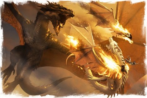 Maegor I Targaryen and Balerion make short work of Aegon Targaryen and Quicksilver during the Battle Beneath the Gods Eye, as depicted by Michael Komarck in The World of Ice and Fire. Balerion The Black Dread, Asoiaf Art, Song Of Ice And Fire, Jaime Lannister, Gra O Tron, Gods Eye, Ice And Fire, Game Of Thrones Art, Dragon Rider