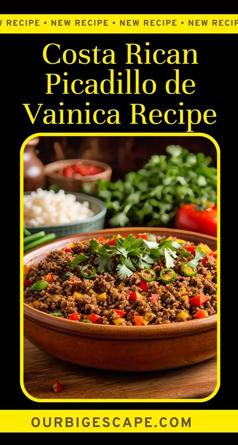 Picadillo Recipe, Costa Rican Food, Measuring Ingredients, Man Food, Diced Tomatoes, Gluten Free Dairy Free Recipes, Costa Rican, Food Info, Latin Food