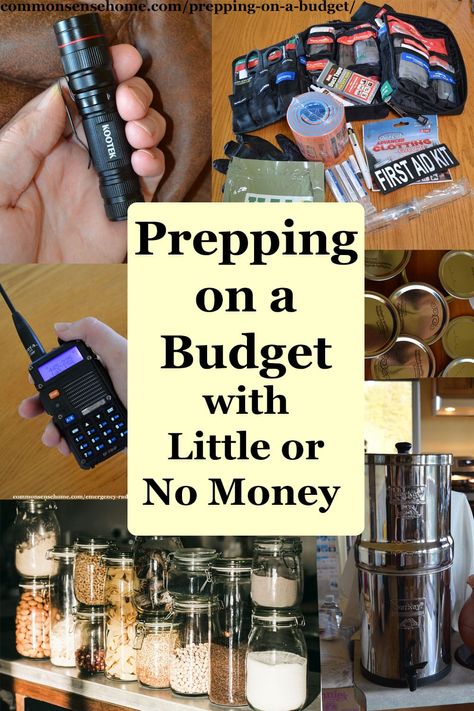 Prepping on a budget is possible, even if you don’t have a lot of time and money.  Like most projects, you can stretch your cash farther with the right mindset and some determination. Prepping On A Budget, Emergency Preparedness Food Storage, Survival Skills Emergency Preparedness, Emergency Preparedness Food, Doomsday Prepping, Emergency Survival Kit, Emergency Preparedness Kit, Survival Skills Life Hacks, Homesteading Skills