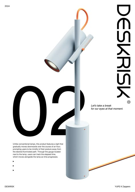 DESKRISK :: Behance Portfolio Product Design Layout, Poster Design For Product, Graphic Design Product Poster, Product Design Illustration, Industrial Poster Design, Product Design Render, Product Poster Layout, Product Presentation Design, Product Layout Design