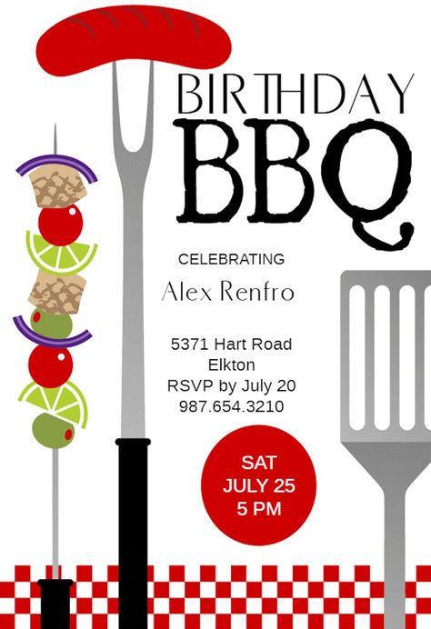 Block Party Invitations, Bbq Decorations, Picnic Invitations, Bbq Party Invitations, 70th Birthday Invitations, Birthday Bbq, Greetings Island, Bbq Invitation, Invitation Flyer