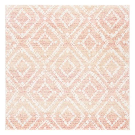 Rose Gold Rug, Pink And Gold Background, Corner Lights, Eclectic Area Rug, Rose Gold Square, Contemporary Bedroom Decor, Lodge Style, Rustic Lodge, Polyester Rugs