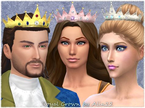 alin2's Royal Crown for Male and Female (Hat) Mods Ts4, 4 Princess, Sims 3 Mods, Ancient Queen, Sims 4 Children, Sims 4 Cc Makeup, Casas The Sims 4, Sims 4 Characters, Crown Hat