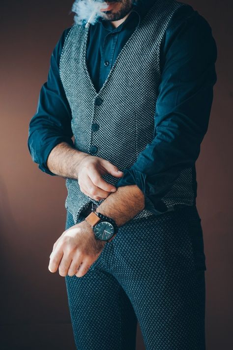 Man Adjusting Sleeves While Smoking Man Photo, Sleeve Designs, Free Photo, Free Photos, Free Stock Photos, Fashion Photography, Instant Download, Stock Photos, Design