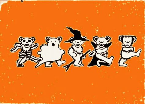 Tis the season! (: Grateful Deadhead, Grateful Dead Bears, Grateful Dead Dancing Bears, Bear Halloween, Halloween Sweets, Dancing Bears, Forever Grateful, I Love Music, Band Posters