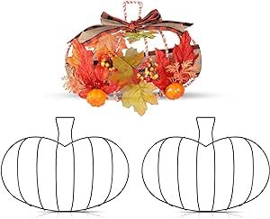 Pumpkin Wreath Form, Wire Pumpkin, Diy Office Decor, Wreath Frames, Metal Wreath Frame, Metal Pumpkins, Fröhliches Halloween, Wire Wreath Frame, Rustic Pumpkin