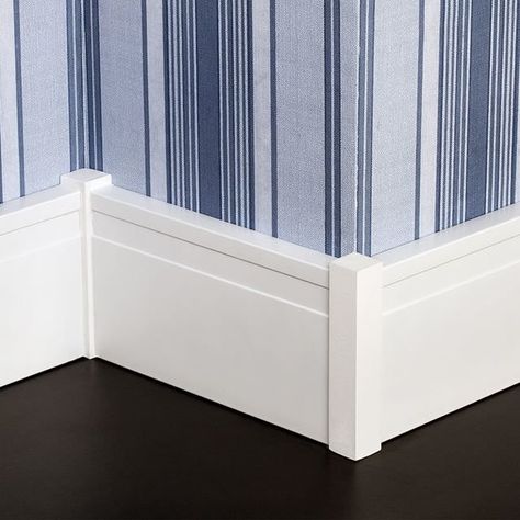 Floor Trim Corners, Baseboard Corner Blocks, Corner Baseboard Trim, Baseboard Alternative Ideas, Natural Wood Baseboards, Baseboard Corners, Baseboards And Trim, Baseboard Ideas, Baseboard Styles