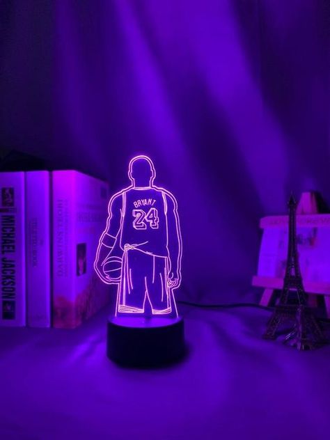 Basketball Kobe Bryant, Basketball Kobe, 3d Illusion Lamp, 3d Lamp, 3d Night Light, Sport Basketball, 3d Light, Light Panel, A Basketball