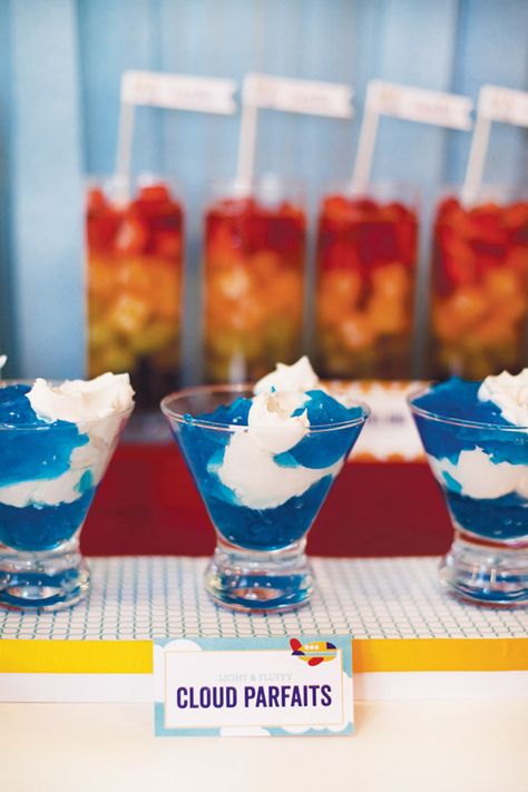 cloud-parfait-food-label Disney Planes Birthday, Disney Planes Party, Skylanders Birthday, Planes Birthday Party, Skylanders Party, Planes Birthday, Airplane Baby Shower, Planes Party, Disney Planes