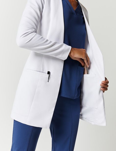 Lab Coat Fashion, Nurse Fashion Scrubs, Doctor White Coat, Medical Scrubs Fashion, Double Your Money, Doctor Coat, White Lab Coat, Healthcare Uniforms, Medical Scrubs Outfit