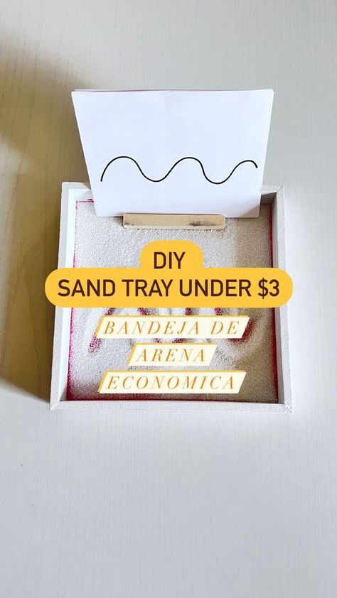 montessori.on.a.budget on Instagram: DIY sand tray 👀🧠When the senses are included, it is so much easier to learn, in this case, child can feel the sand while looking at the… Sand Writing Tray, Diy Sand Tray Writing, Montessori Sand Tray, Diy Sand Writing Tray, Sand Tray Activities, Diy Sand Tray, Montessori Reading, Prewriting Activities, Sand Tray Therapy