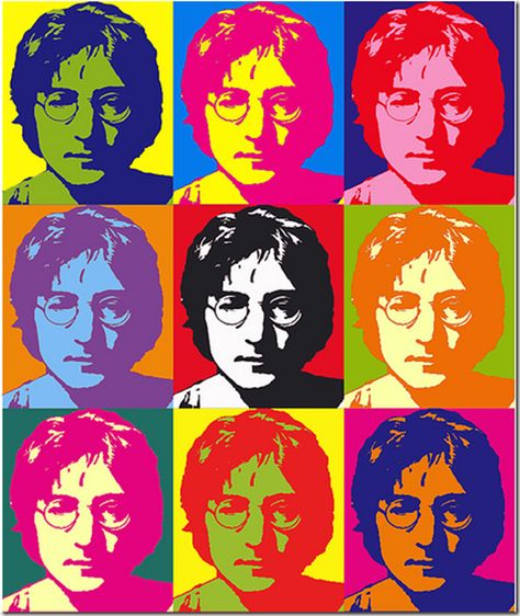 John Lennon - Andy Warhol pop art Andy Warhol Poster, Pop Art Effect, Pop Art Andy Warhol, Warhol Paintings, Art Andy Warhol, Pop Art Face, Portraits Pop Art, Andy Warhol Museum, Andy Warhol Pop Art