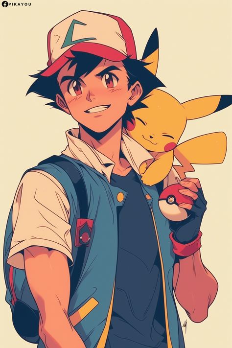 Pokemon Anime Characters, Ash Pikachu, Pikachu Drawing, Pokemon Sketch, Cool Pokemon Wallpapers, Pokemon Manga, Ash Pokemon, Anime Boy Sketch, Anime Drawing Books