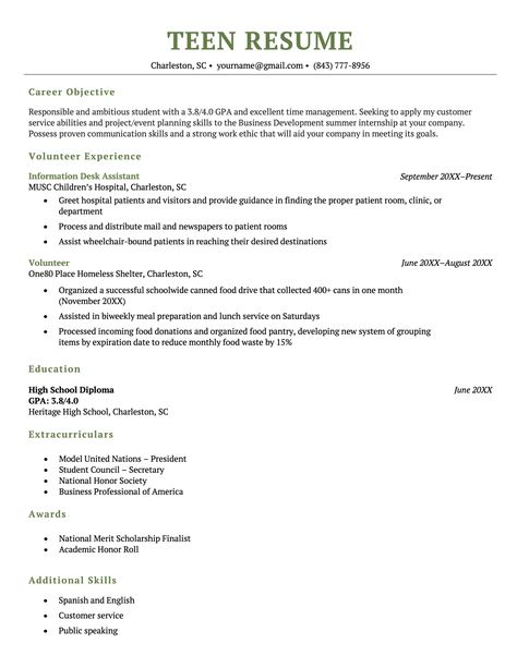 Student Cv Examples, Perfect Resume Example, Skills For Resume, First Job Resume, Teen Resume, Writing A Resume, Writing A Cv, Free Resume Examples, Things Everyone Should Know