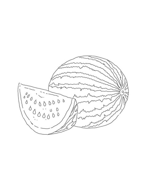 Watermelon Tattoo Black And White, Watermelon Outline, Watermelon Sketch, Watermelon Coloring, Watermelon Tattoo, Watermelon Drawing, Watermelon Embroidery, Watermelon Illustration, Superhero Coloring Pages