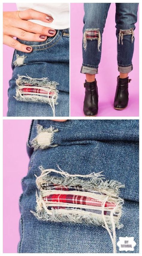 Patch Knees In Jeans, Patches Under Ripped Jeans, How To Patch A Hole In Jeans By Hand, Distressed Jeans Patching, How To Patch Jeans By Hand, Patch Knee Holes In Jeans, How To Put Patches On Jeans, Sewing A Patch On Jeans, Sew Patches On Jeans Diy