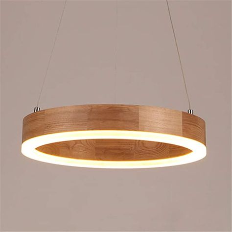 Chandelier Lighting Modern, Ring Chandelier, Wood Chandelier, Pendant Fixture, 3 Light Pendant, Wood Shades, Wood Ring, Chandelier Light, Kitchen Pendant Lighting