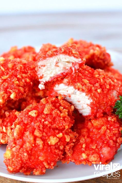 Hot Cheeto Chicken, Cheeto Chicken, Hot Cheetos Chicken, Crockpot Chicken And Potatoes, Salty Side Dish, Asparagus Side Dish, Asparagus Stuffed Chicken Breast, Buffalo Chicken Bites, Viral Recipes