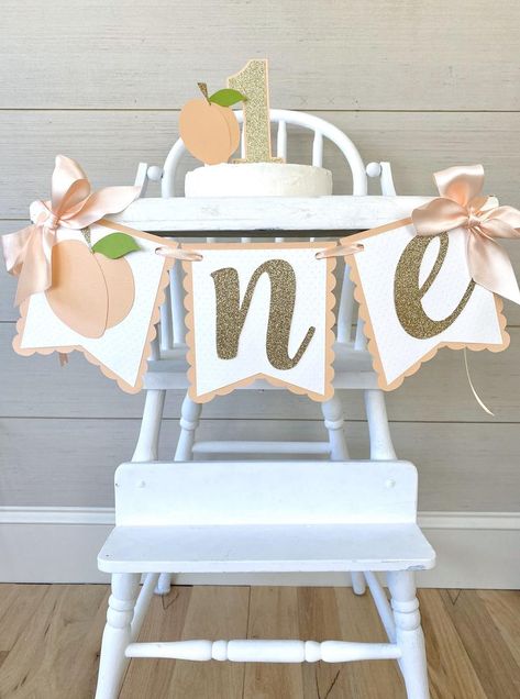 Peach High Chair Banner Sweet Peach 1st Birthday Party Girl | Etsy Peach 1st Birthday Party, Peach 1st Birthday, One Sweet Peach, Kelsey Rose, Birthday Party Girl, 1st Birthday Party For Girls, Peach Party, Baby Jane, 1st Birthday Themes