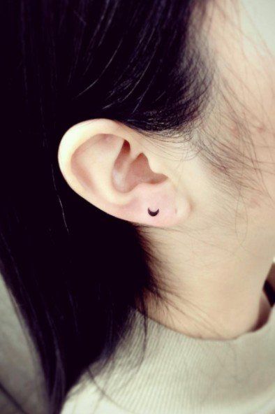 29 Chic Tiny Tattoos That Actually Look Like Earrings Earring Tattoo, Ear Lobe Tattoo, Cartilage Ear Cuff, Diamond Shape Earrings, Popsugar Beauty, Open Hoop Earrings, Time Tattoos, Little Tattoos, Ear Tattoo