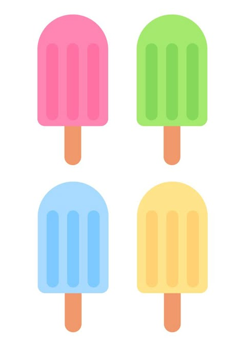 Popsicle Pattern, Ice Cream Drawing, Popsicle Wallpaper, Popsicle Illustration, Ice Cream Template Free Printable Clip Art, Ice Cream Pattern, Popsicle Clipart, Lelo And Stich, Cubby Tags