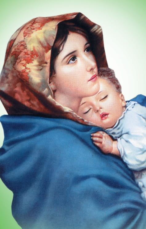 Mary of Nazareth/ Holy Mother of God (lived between 4 B.C. and 6 B.C.) – Mary is far-and-away the most well known mother in all history. Due to the passionate followings of her son, Jesus, and the immaculate details surrounding his conception and birth,  Mary was a Jewish peasant from Nazareth, a town of likely no more than 400 people at the time. In all the religious writings of Mary, she is a devoted mother,   Though scripture mentions Mary only a little after the birth of her son. Jesus Mother, Mother Mary Images, Images Of Mary, Mama Mary, Religious Pictures, Jesus And Mary Pictures, Queen Of Heaven, Blessed Mother Mary, Child Jesus