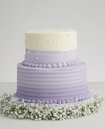 Wedding Cake Two Tier, Lavender Wedding Cake, 2 Tier Wedding Cakes, Purple Cakes Birthday, Tiered Cakes Birthday, Lavender Cake, Sweet 16 Birthday Cake, Baby Shower Cakes Girl, Purple Cakes