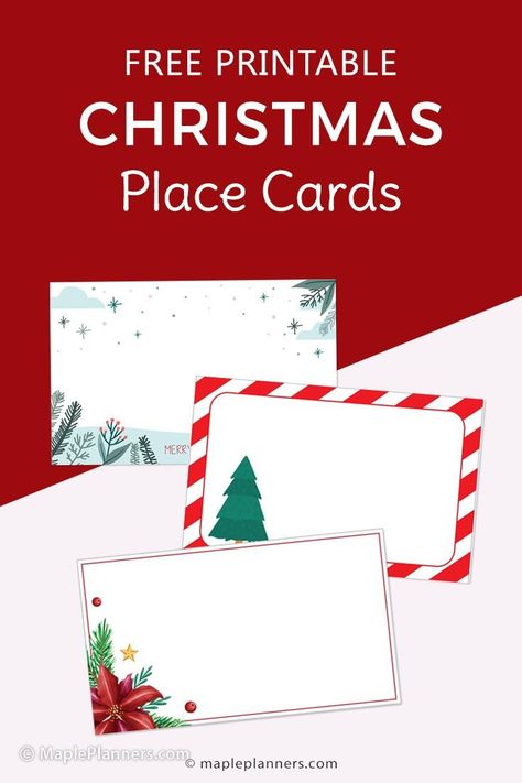 Free Printable Christmas Table Place Cards, Table Place Cards Christmas, Place Cards Christmas Table, Christmas Utensil Holder Diy, Christmas Place Settings Diy Name Cards, Christmas Place Cards Printable Free, Christmas Place Cards Diy, Printable Christmas Place Cards, Christmas Table Place Cards