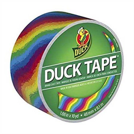 Duck Brand 281496 Printed Duct Tape, Rainbow, 1.88 Inches x 10 Yards, Single Roll, Brown Viking Longboat, Corrugated Card, Duck Tape, Pattern Brands, Tape Crafts, Rainbow Print, Duct Tape, Rainbow Pattern, Hobbies And Crafts