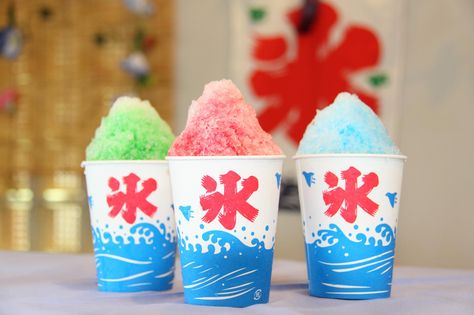 Japanese Shaved Ice, Japan Summer, Festival Aesthetic, Japanese Festival, Japanese Dessert, Picnic Food, Aesthetic Japan, Shaved Ice, Cosplay Diy