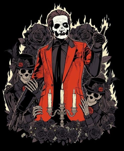 80s Rock Music, Papa Emeritus 4, Ghost Fanart, Ghost Banda, The Three Brothers, Ghost Papa Emeritus, Ghost Tshirt, Ghost Art, Papa Emeritus