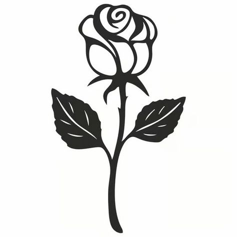 Rose silhouette, Black rose svg, Roses svg, Flower svg, Rose - Inspire Uplift|#tattoo #handtattoo #tattoos #rosetattoo #tattoorose 778 Rose Silhouette, Rose Svg, Steel Wall Art, Rose Flower Pattern, Rose Png, Rosé Png, Rose Clipart, Image Svg, Rose Drawing