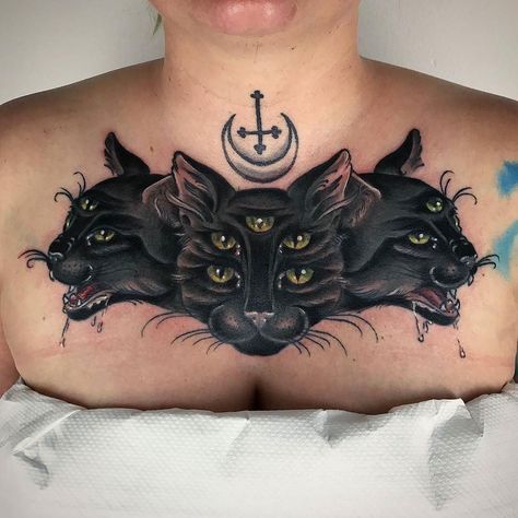 Chest Tattoo Stencils, Celtic Dragon Tattoos, Chicano Tattoos Sleeve, The Best Tattoos, Black Cat Tattoos, Chest Piece Tattoos, Best Tattoos, Sternum Tattoo, Tattoo Style Drawings