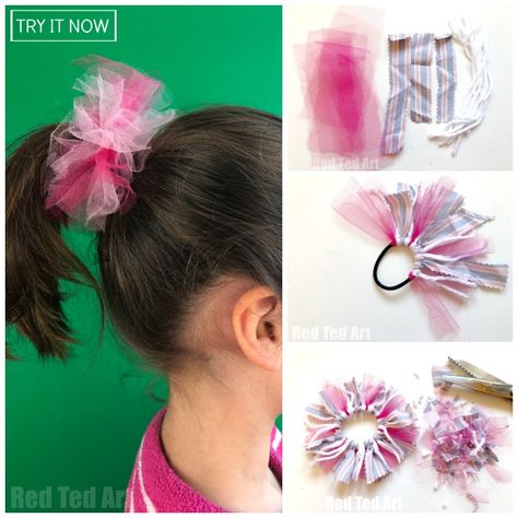 No Sew Scrunchie, Sew Scrunchie, Mid Length Hairstyles, Tulle Crafts, Diy Hair Scrunchies, Trendy Sewing Projects, Scrunchies Diy, Learn Crafts, Sewing Projects For Kids