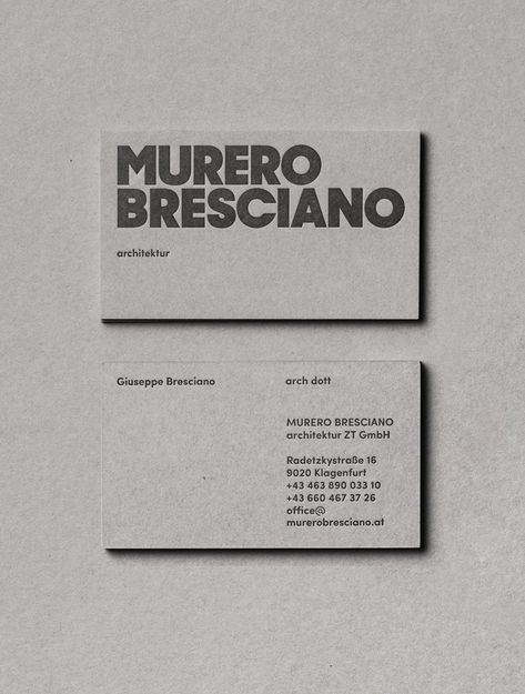 MURERO BRESCIANO - Branding on Behance 세련된 명함, Luxury Business Card Design, Business Card Design Minimal, Business Card Design Minimalist, Luxury Business Card, Unique Business Card, Business Cards Layout, Graphic Design Business Card, Klagenfurt