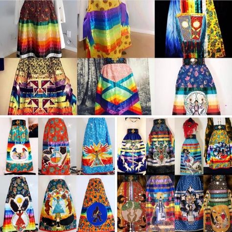 Ribbon Skirt Outfit, Ribbon Skirts Native American, Powwow Outfits, Skirts Design, Native American Dress, Traditional Skirts, Powwow Regalia, Ribbon Skirt, Native American Regalia