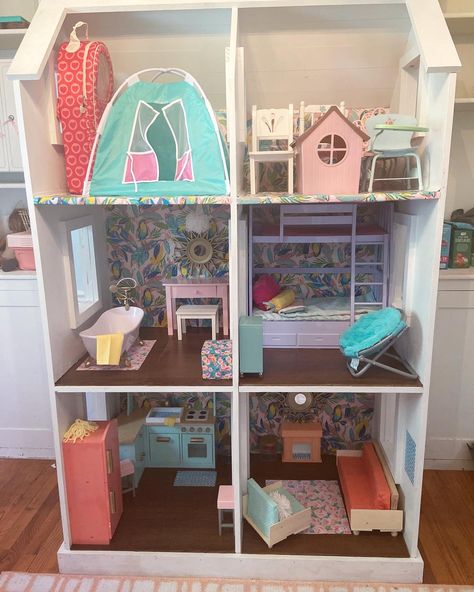 American Girl Bedrooms, American Doll House, Ag Doll House, American Girl House, American Girl Doll Room, Og Dolls, American Girl Dollhouse, Dollhouse Decorating, American Girl Doll House