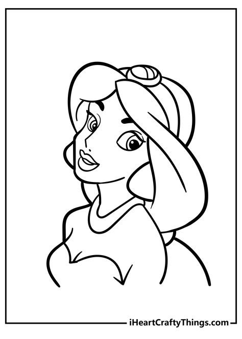 Princess Jasmine Coloring Pages, Jasmine Coloring Pages, Jasmine Drawing, Princess Coloring Sheets, Bisexual Wallpaper, Sandwich Design, Batman Coloring Pages, Cake Sandwich, Happy Birthday Coloring Pages