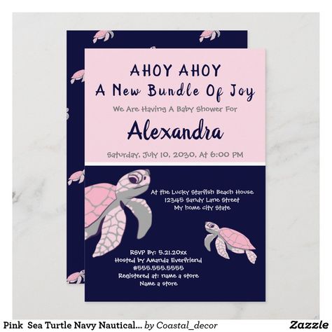 Turtle Baby Shower Theme Girl, Turtle Baby Shower Theme, Nautical Baby Shower Girl, Pink Sea Turtle, Ocean Baby Shower Theme, Turtle Baby Shower, Ocean Baby Showers, Turtle Theme, Preppy Baby